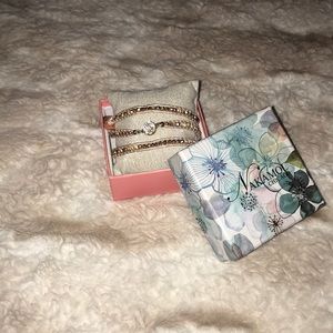 Nakamol wrap bracelet with beautiful rhinestones